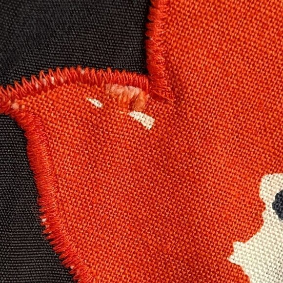 Emily Just Emily 1960s Wrap Skirt Black Red Appliqued Flowers Size Small Vtg - Picture 5 of 13